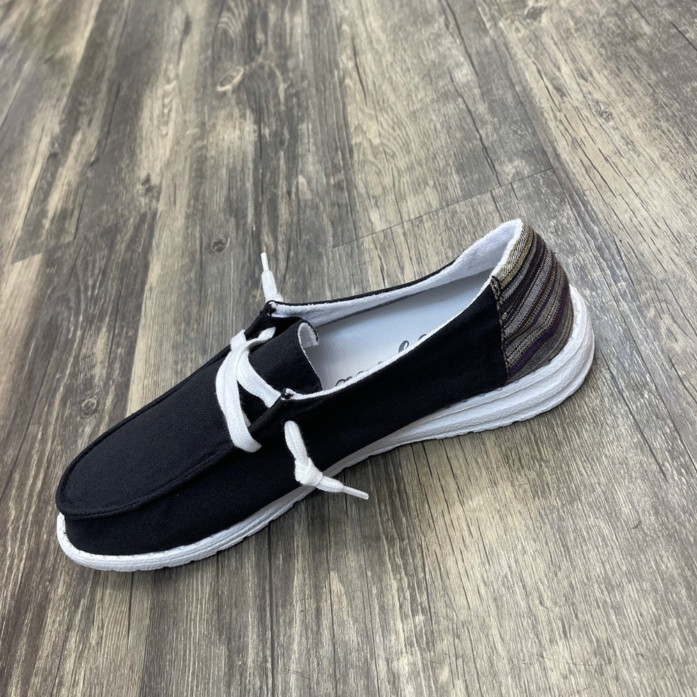 Black slip on shoes